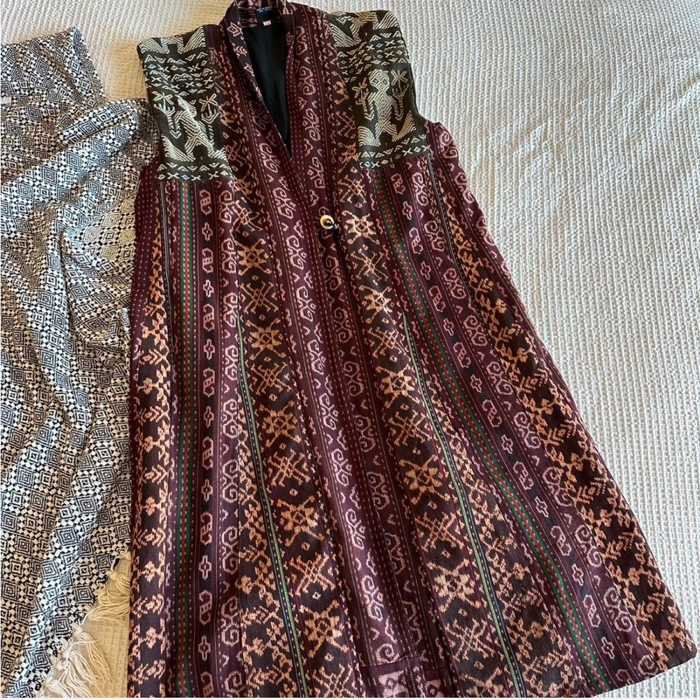 Vintage Kitavi Maxi Embroidered Vest